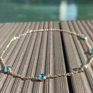 Evil Eye necklace, turkish evil Eye, nazar necklace, blue evil Eye, evil eye jewelry, talisman necklace, protection necklace,       gift