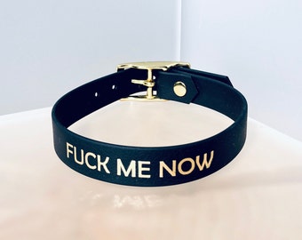 Personalized BDSM collar // individual lettering // 2 cm wide // Pet play // SM Choker Collar slave collar // Choker