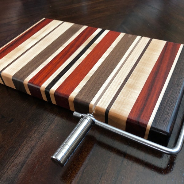 Exotic Hardwood Edge Grain Cheese Board | Maroon Bells | No Dyes or Stains