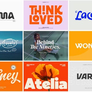 48 Unique Fonts Bundle Pack 2 - Modern, Retro & Elegant Typeface Collection