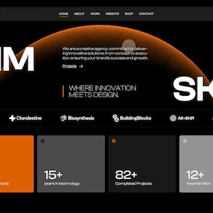 Darkyn Dark Creative Agency WordPress Theme | Modern Portfolio Elementor Template