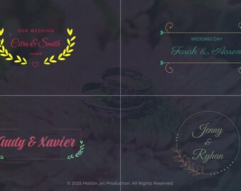 Titres de mariage et tiers inférieurs | After Effects