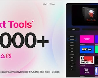 After Effects用4000種類以上のテキストツールパック - スクリプト、フォント、編集可能なテンプレート