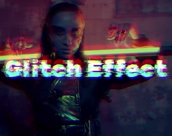 Effet de glitch dynamique pour la vidéo et le texte Modèle DaVinci Resolve