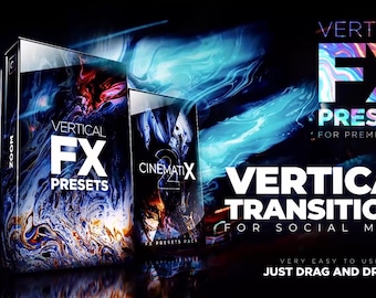 Pack de transitions verticales pour Premiere Pro pour les réseaux sociaux