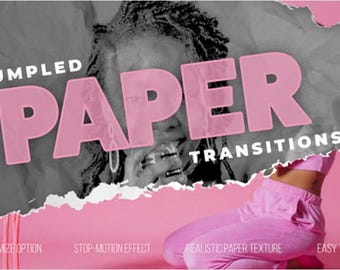 DaVinci Resolve Crumpled Paper Transitions Stop Motion Rip Tear Grunge Effects