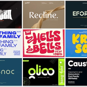 48 Premium Fonts Bundle Pack 6 - Modern, Elegant & Creative Typeface Collection