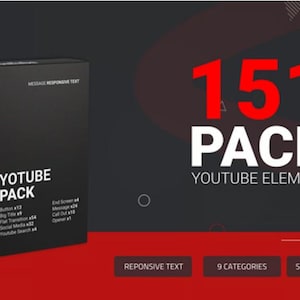 Unique YouTube Pack 151+ Youtube Element After Effects