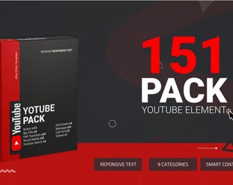 Unique YouTube Pack 151+ Youtube Element After Effects