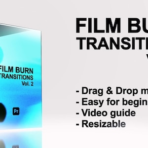 Film Burn Transitions & FX Pack for Premiere Pro. Vol. 2