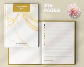 Daily Planner Organizer Calendar 2025. 376 Pages