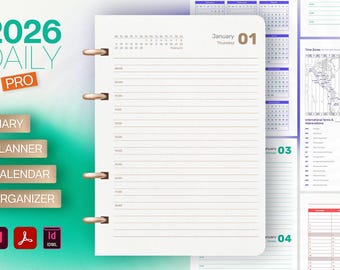 Pro Daily Planner, Diary, Organizer, Calendar 2026