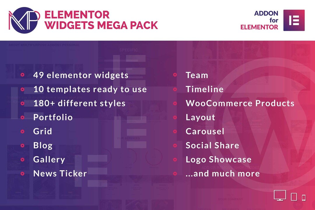 Elementor Widgets Mega Pack - Addons for Elementor - Etsy