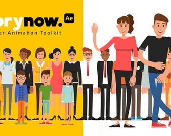 histoire maintenant | Pack d'animation de personnages After Effects