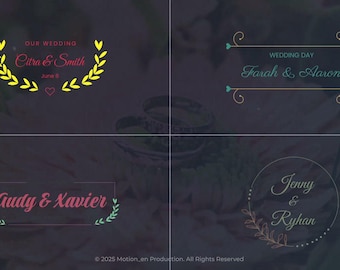 Animations pour le titre du mariage | Premier Pro