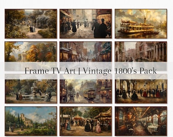 Frame TV Art Set de 36 - Vintage 1800's / Decoración del hogar de inspiración vintage / Descarga digital