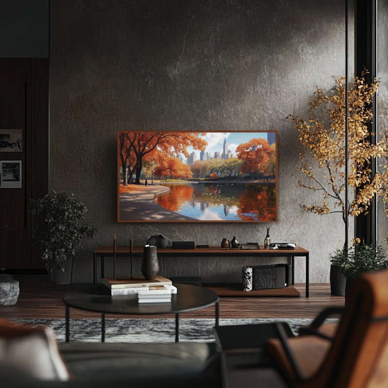 Fall Tv Screen Frame TV Art Set of 12 - Fall Landscapes, Autumn Cities | Autumn Bundle ...