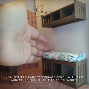 Miniaturowa półka wystawowa Skutskar inspirowana Ikeą, meble w miniaturze, półka w miniaturze, półka w domku dla lalek | Plik 3D STL