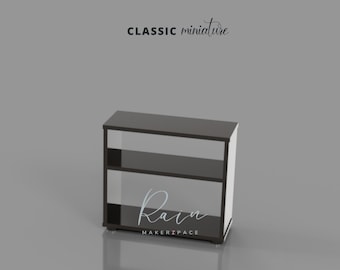 Miniature Shelf / Bookcase for Dollhouse 1:12, Miniature Furniture Dollhouse, Miniature Dollhouse Shelf, 3D STL File