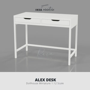 Miniature Ikea-Inspired Alex Desk, Miniature Furniture, Ikea Alex  Dollhouse, IKEA Dollhouse Furniture, Miniature Desk, 3D STL File