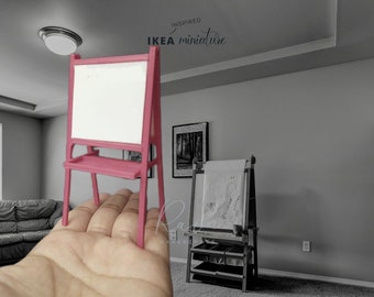 Mini Ikea-Inspired MALA Easel Board, Miniature Furniture 3D MODEL 1:12, Ikea Dollhouse Furniture, Dollhouse Miniature Easel, 3D STL File