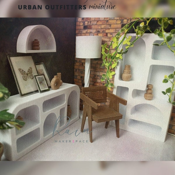 Miniature Furniture | Urban Outfitter's Isobel Furniture Collection | 4 Items 3d Models For 1:12 Dollhouse, Furniture Set, 3D STL File