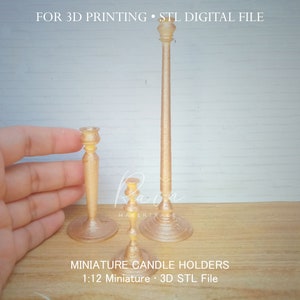 Miniature Candle Holders | Miniature Decords | Halloween Mini Decor | 3D STL Files