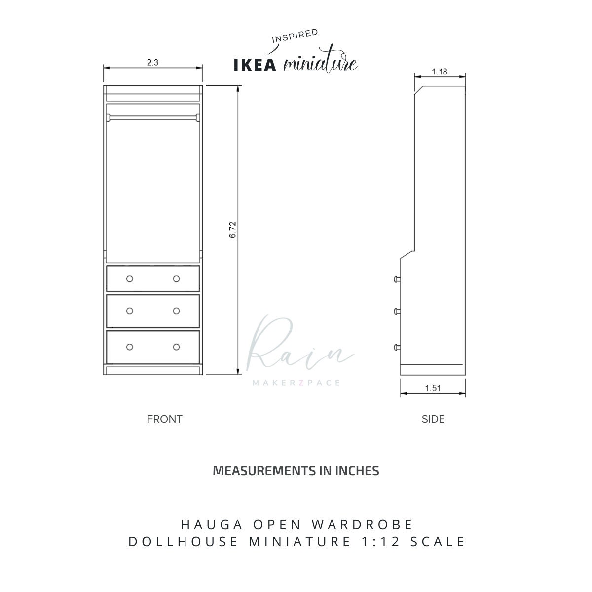 Ikea hauga sale open wardrobe
