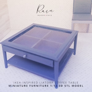 IKEA-Inspired Liatorp Coffee Table - 3D Printable STL Model for Miniature Side Table, Miniature IKEA Furniture