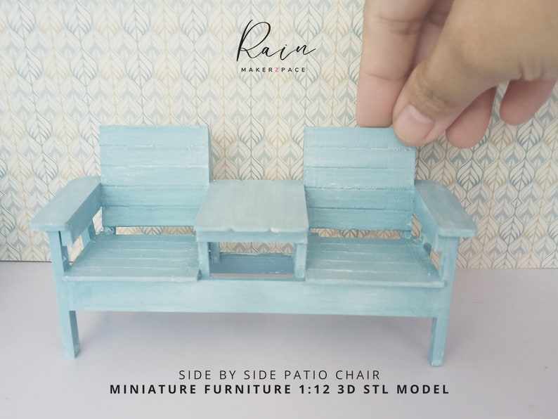 Miniature Side by Side Patio Chair Miniature Double Chair Etsy