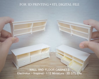 Miniature Ikea-inspired Liatorp Tv Storage Combination | Miniature Furniture | 3D Stl File