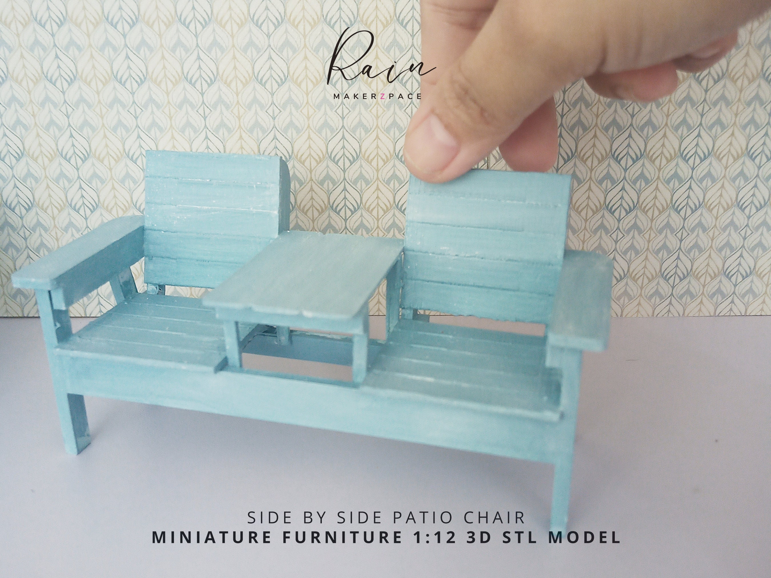 Miniature Side by Side Patio Chair Miniature Double Chair Etsy