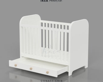 GONATT Crib with drawer, white, 271/2x52 - IKEA