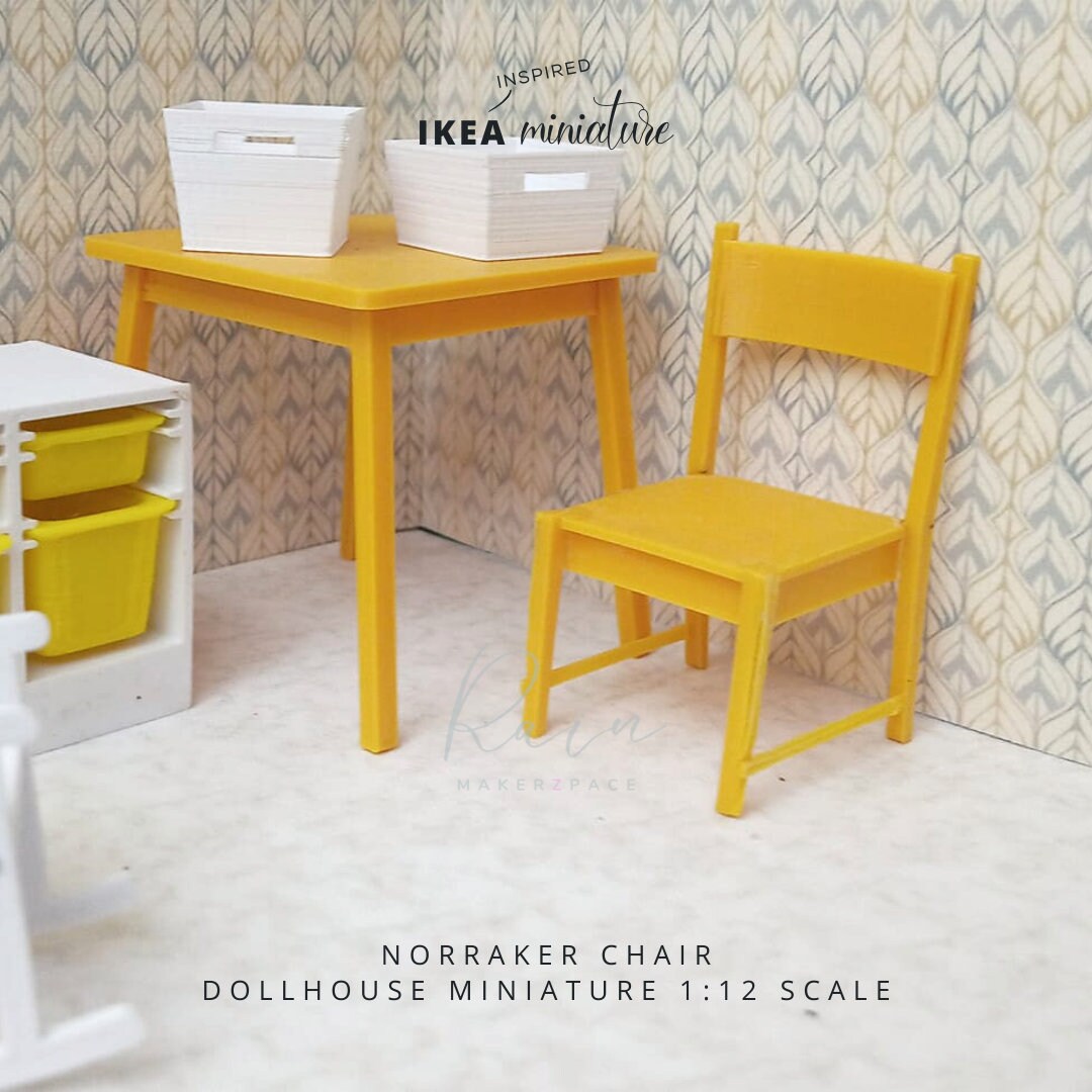 Miniature Ikea inspired Norraker Chair for 1 12 Dollhouse Chair for Dollhouse Miniature Furniture Chair 3D STL File Etsy