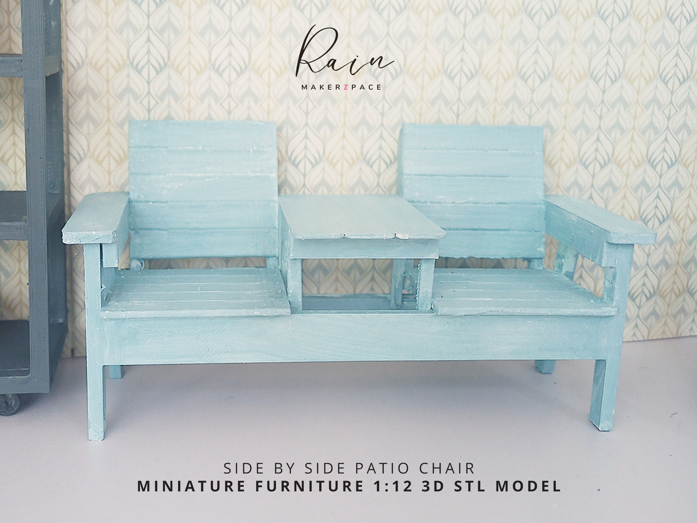 Miniature Side by Side Patio Chair Miniature Double Chair Etsy