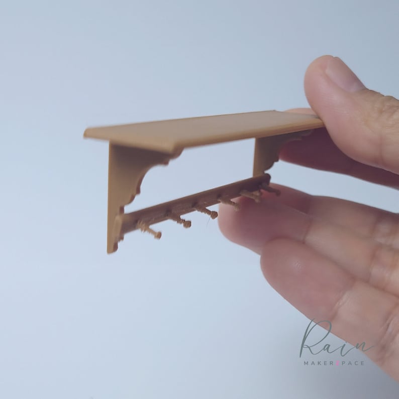 Miniature Wall Shelf With Pegs Small Shelf With Little Hooks - Etsy