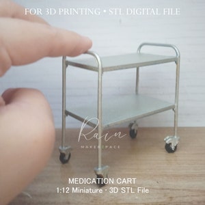 Miniature Hospital Medication Cart | Early 1900 Hospital Room |   | 3D STL FILE
