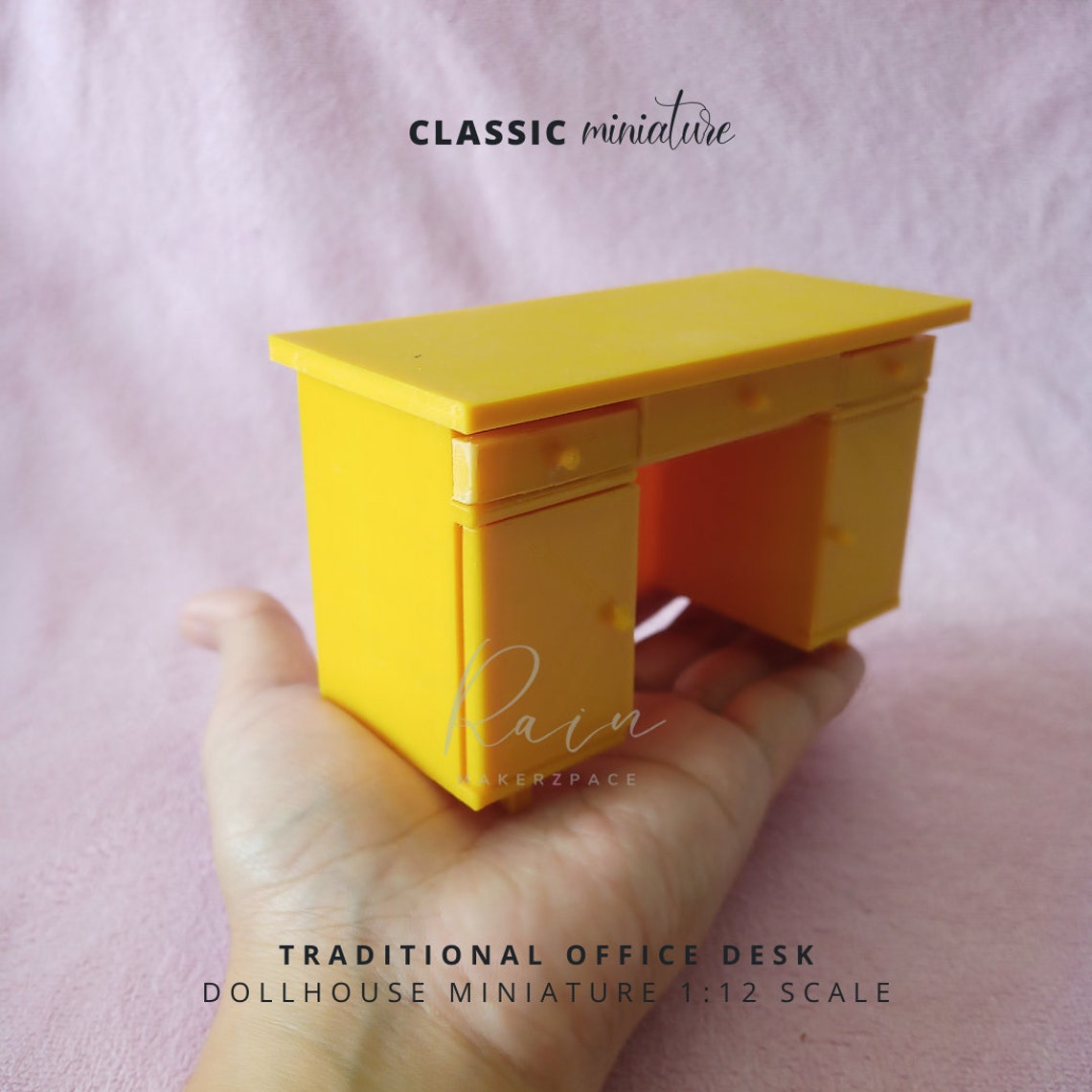 Traditional Office Desk Dollhouse Furniture 112 Scale Etsy