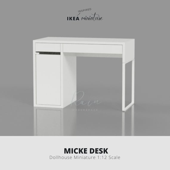 vijand tapijt Goedkeuring Miniature Ikea-inspired Micke Desk big Furniture 3D MODEL - Etsy