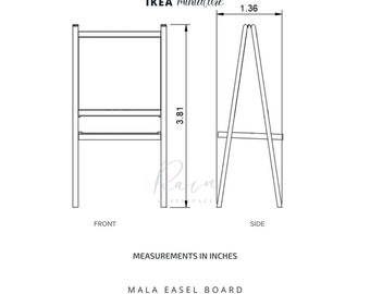 Mini cavalletto MALA ispirato a Ikea, mobili in miniatura MODELLO 3D 1:12,  mobili per casa delle bambole Ikea, cavalletto in miniatura della casa
