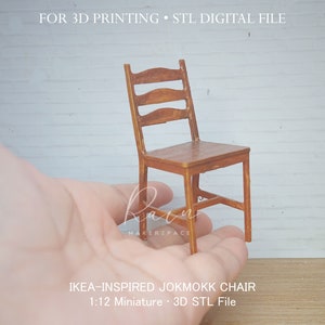 Miniature Chair |  | Miniature Furniture  | JOKKMOKK Chair | 3D STL File