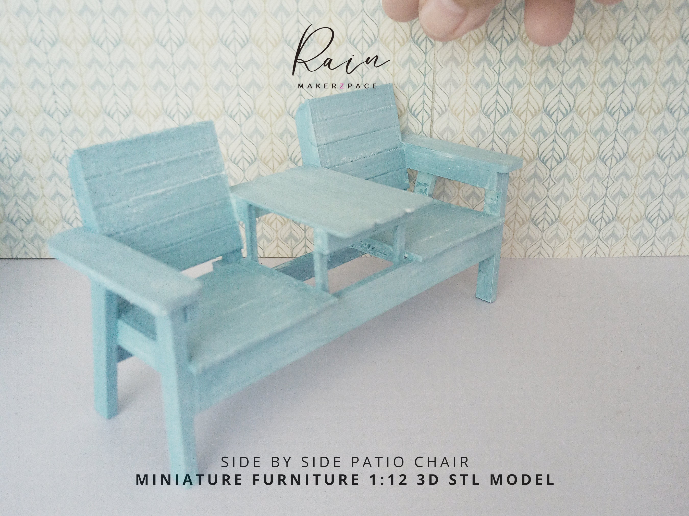 Miniature Side by Side Patio Chair Miniature Double Chair Etsy