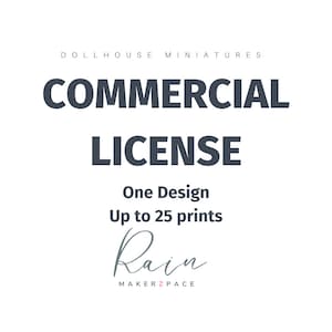 Commerical License | 3D STL File, 1 Design, Up to 25 prints