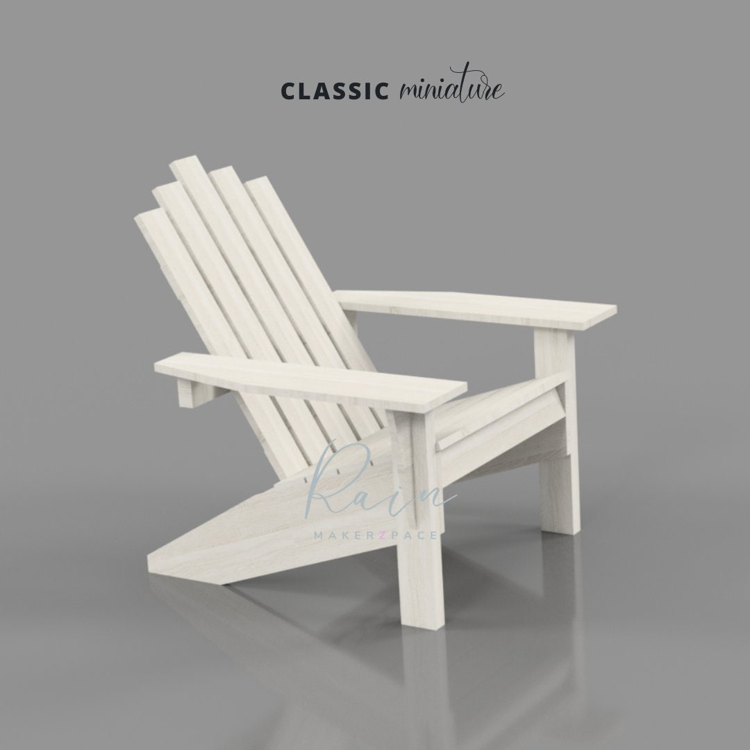 Adirondack Chair Dollhouse Miniature, Miniature Furniture Chair