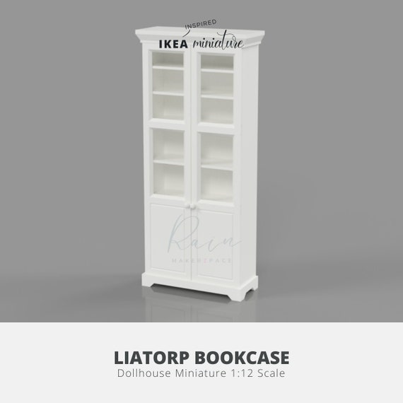 Ikea liatorp bookcase with glass doors deals