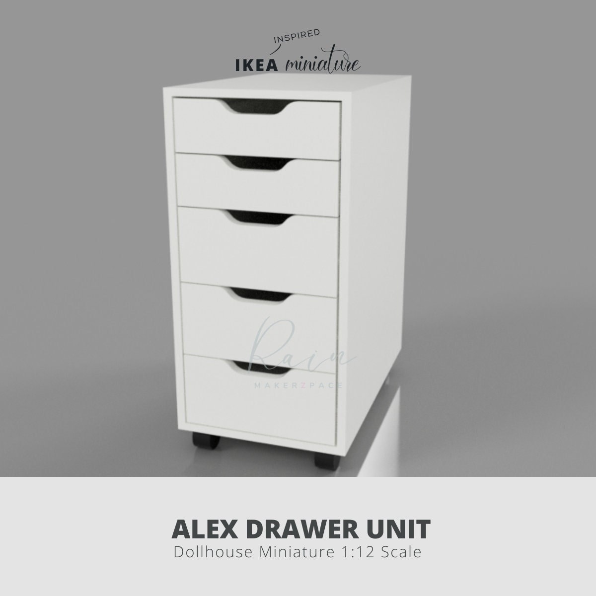 White alex 5 on sale drawers
