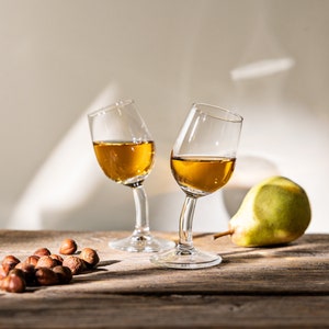 Funny shot glasses set with stem | Hand-bent in DE | funny gift idea for Christmas & birthday