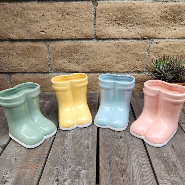 Ceramic Boot Vase Etsy