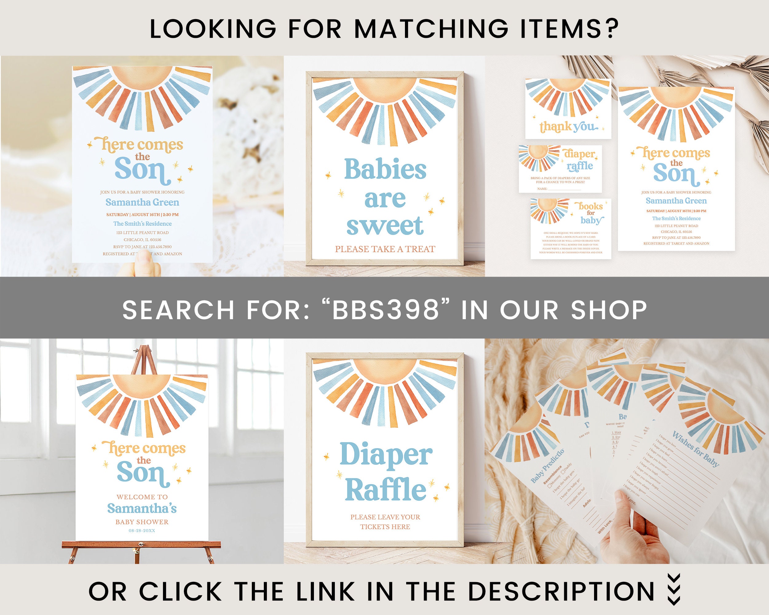 Carte Da Gioco Per Baby Shower Sunshine – 30 Pezzi, Formato 12,7x17,8 Cm, Design Sole Ad Acquerello, Gioco Rivelazione Genere