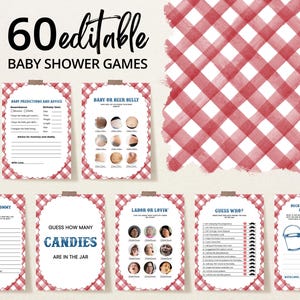 Editable BBQ Baby Shower Game Bundle, Backyard Baby Shower Game Pack, Baby-q Baby Shower, Coed BBQ Baby Shower, Boy BBQ Games, BBS1071